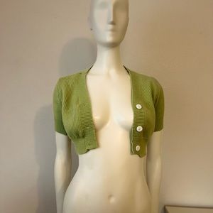 Cropped button up cardigan never worn